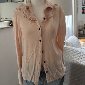 Vero Moda Women's Prairie Blouse in Blush Size Small